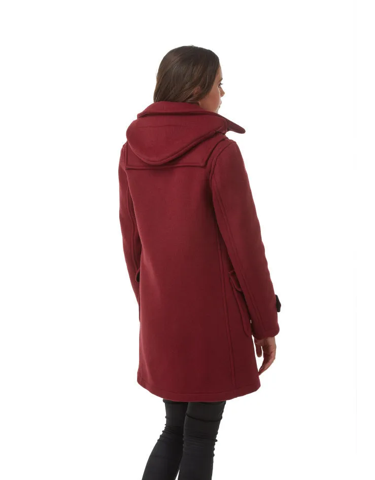 Women's London Classic Fit Duffle Coat - Burgundy