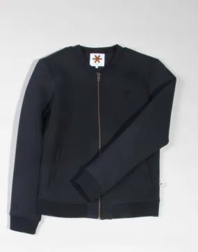 Women's Neoprene Bomber Jacket - BLACK