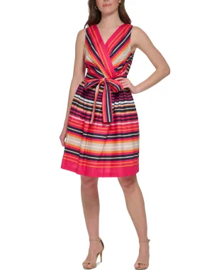 Women's Striped Flare Dress,Multi