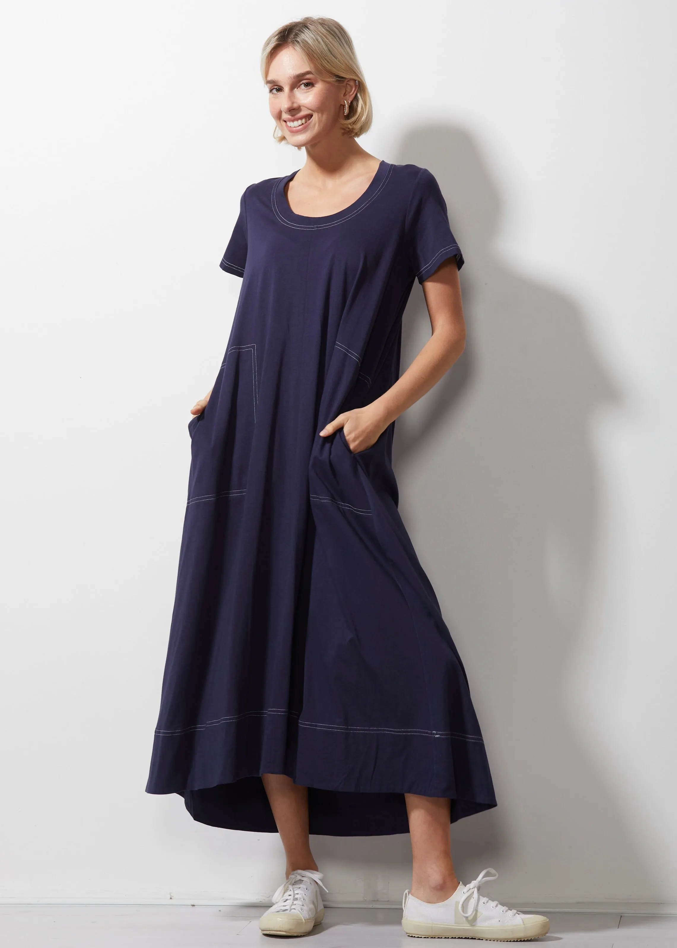 Zaket & Plover - T-Shirt Dress - Navy ZP6645