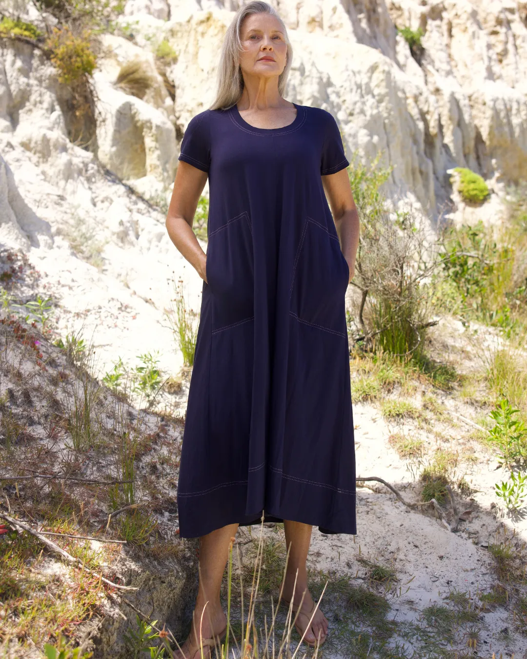 Zaket & Plover - T-Shirt Dress - Navy ZP6645